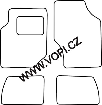 Textil-Autoteppiche Subaru Justy 1984 - 1997 Royalfit (4407)